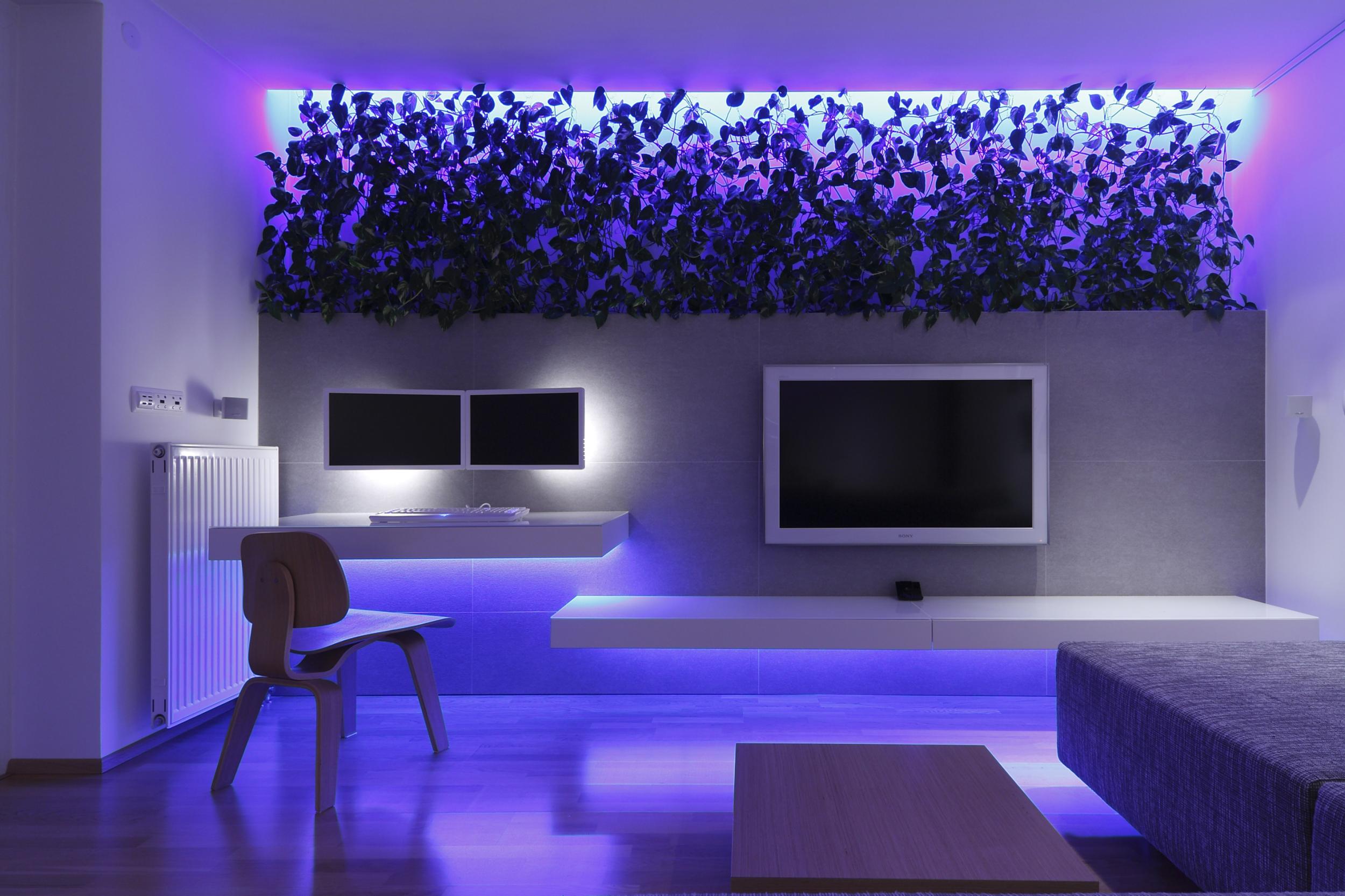 color led lights living room